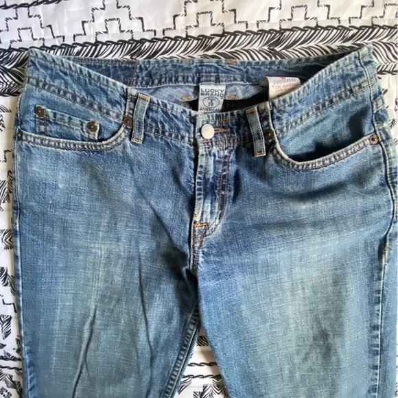 Vintage Jeans Lucky Brand Relay Crop Blue Denim size 2 26 - Picture 2 of 9